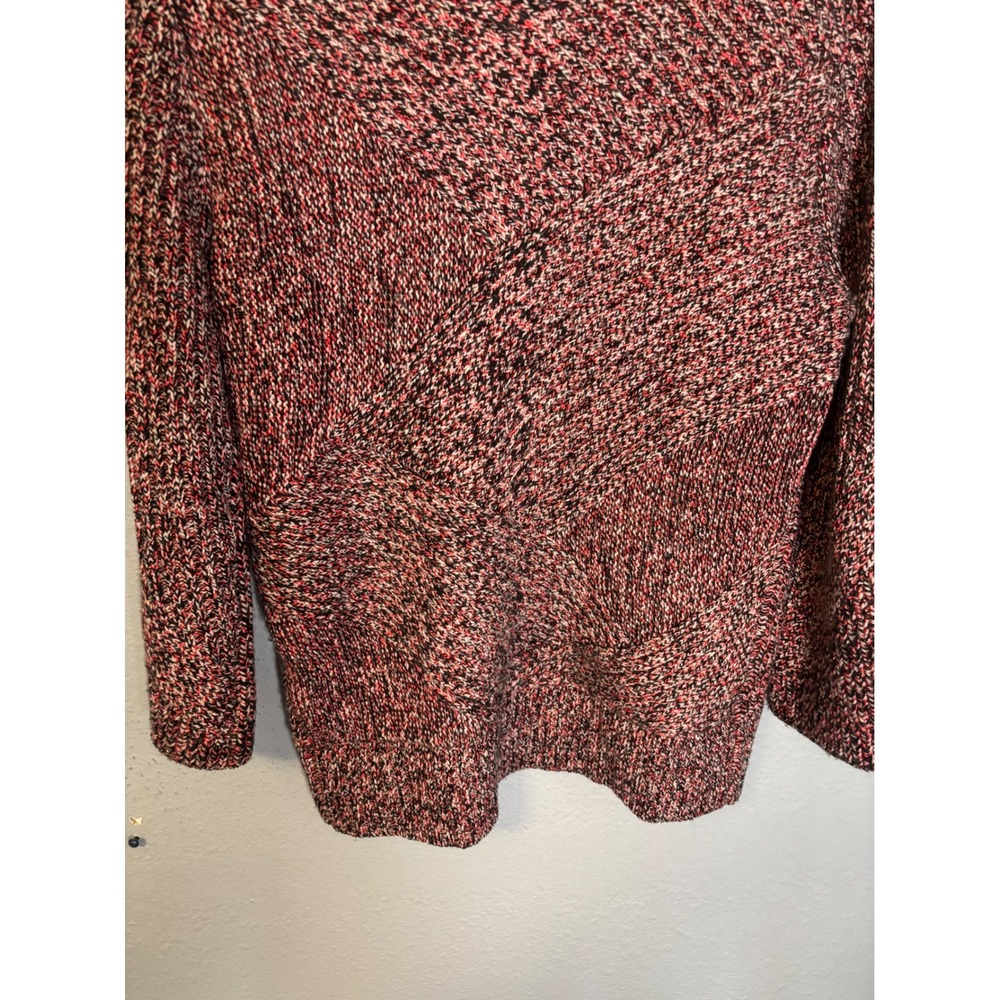 Rag & Bone Women's Bry Merino Wool Mock Neck Oversized Sweater Red Black Medium - Picture 5 of 10